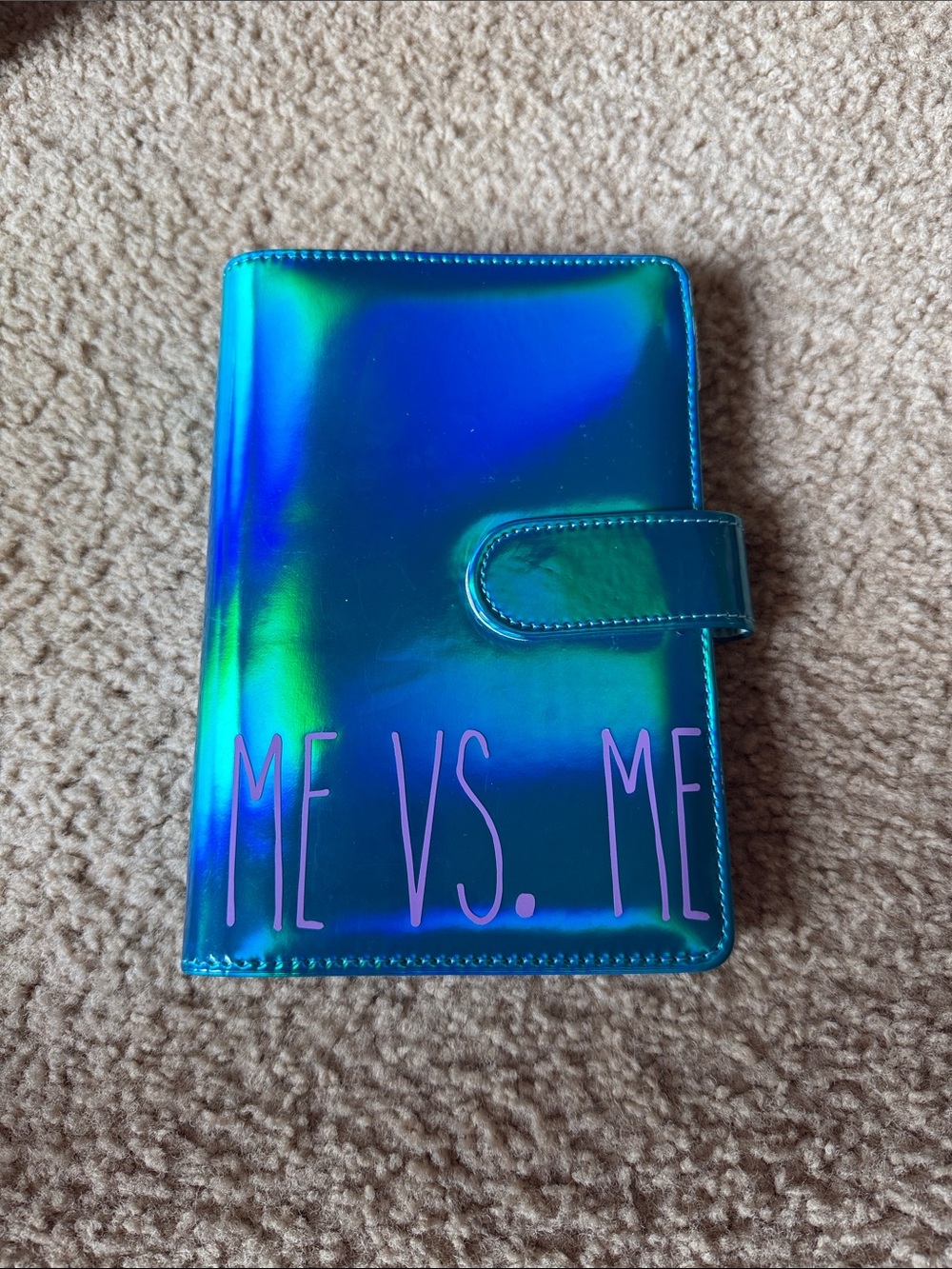 Holographic Blue "ME VS. ME" Budget/ cash stuffing